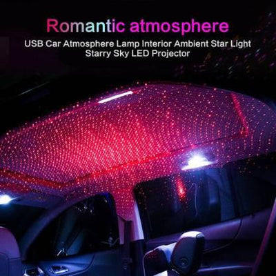 Star Decoration Light, 12V LED Car Atmosphere Lamp, 360 degree Rotation Use for USB Disco Light/Night Light/Room/Car/Party Decoration Disco Laser light Car Fancy Lights Car Fancy Lights (Black)